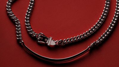 Boucle Sellier Inflexible bracelet, large model - Silver | Hermès